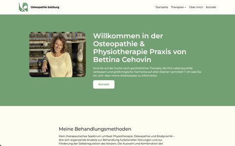 Homepage der Website